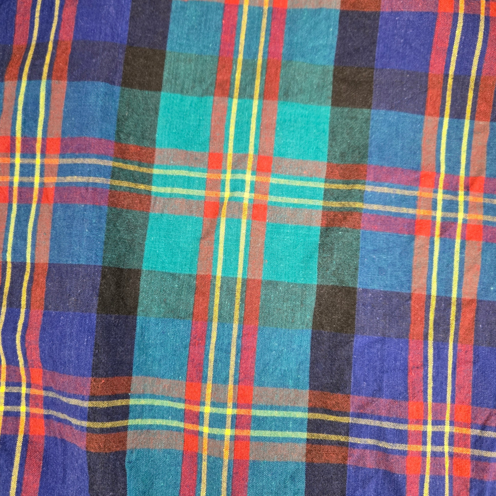 Vintage 1980s Beige Colorful Plaid Lined Canvas Guide Series Chore Coat Size XL - Picture 12 of 14